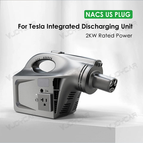 Small All in One V2L for Tesla EV Discharger Machine 2KW 4KW NACS CCS2 Portable EV Power Outlet with EU/UK/US Standard Socket