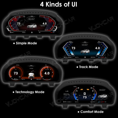 for BMW X5 Digital Speed Display Dashboard Gauge HUD TFT LCD Colorful Screen 12.3"