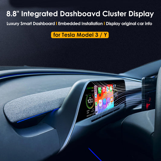 8.8inch Dashboard Display Screen Digital Instrument Cluster for Tesla Model 3 Highland With Air Outlet Vent