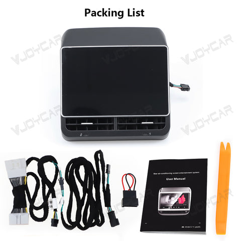 VJOYCAR 8.8inch 4K HD Rear Display for Tesla Model Y 3 WIFI Entertainment Screen Qualcomm Chip Adjustable 4-Direction Airlet