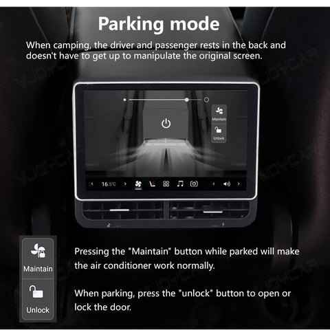 VJOYCAR 8.8inch 4K HD Rear Display for Tesla Model Y 3 WIFI Entertainment Screen Qualcomm Chip Adjustable 4-Direction Airlet