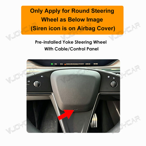 New For Tesla Model X Model S Yoke Steering Wheel Pre-built Scroll Button Heating Cable Panel Horn Cover