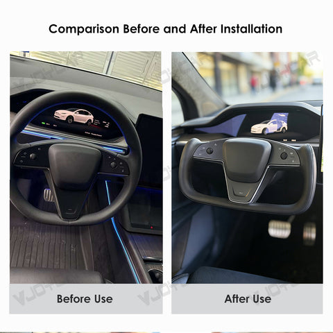 New For Tesla Model X Model S Yoke Steering Wheel Pre-built Scroll Button Heating Cable Panel Horn Cover