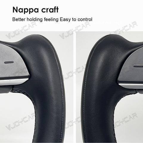 New For Tesla Model X Model S Yoke Steering Wheel Pre-built Scroll Button Heating Cable Panel Horn Cover
