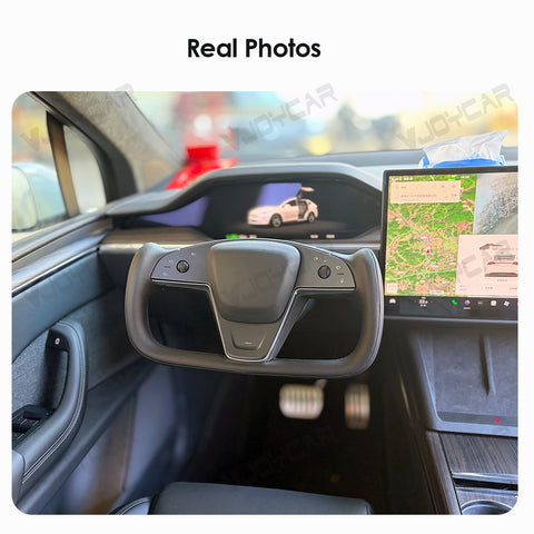 New For Tesla Model X Model S Yoke Steering Wheel Pre-built Scroll Button Heating Cable Panel Horn Cover