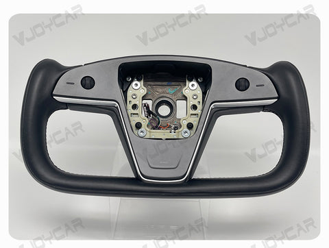 New For Tesla Model X Model S Yoke Steering Wheel Pre-built Scroll Button Heating Cable Panel Horn Cover