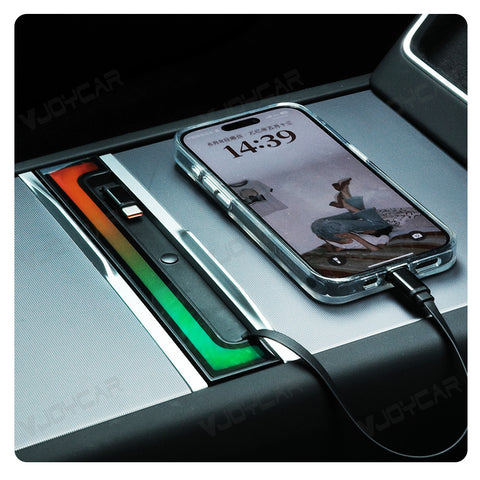 for Tesla Model Y Juniper 3 Highland Center Console Hub Mobile Phone Fast Charging Retractable Cord 60W 60W