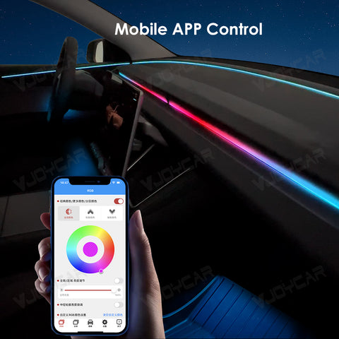 for New Tesla Model Y Juniper Dynamic Ambient Light Atmosphere Lighting Kit Door Grab Breathing Lamp Air-vent Stream Seat Back APP Control