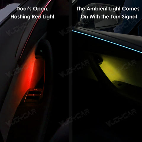 for New Tesla Model Y Juniper Dynamic Ambient Light Atmosphere Lighting Kit Door Grab Breathing Lamp Air-vent Stream Seat Back APP Control