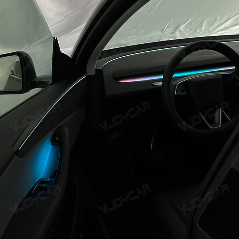for New Tesla Model Y Juniper Dynamic Ambient Light Atmosphere Lighting Kit Door Grab Breathing Lamp Air-vent Stream Seat Back APP Control