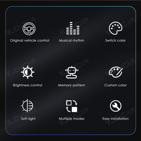 for New Tesla Model Y Juniper Dynamic Ambient Light Atmosphere Lighting Kit Door Grab Breathing Lamp Air-vent Stream Seat Back APP Control