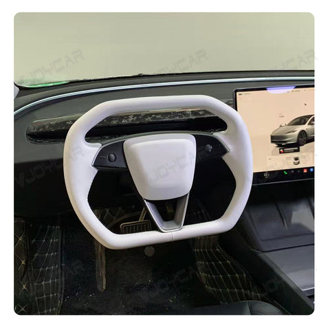 New Tesla Model Y Juniper Cybertruck Hexagon Yoke Steering Wheel Handle With Heating for Tesla Model 3 Highland 2025+