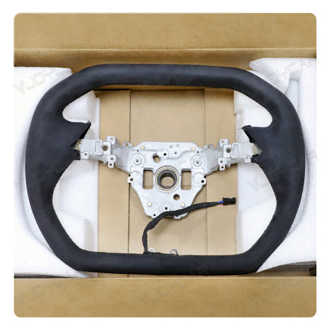 New Tesla Model Y Juniper Cybertruck Hexagon Yoke Steering Wheel Handle With Heating for Tesla Model 3 Highland 2025+