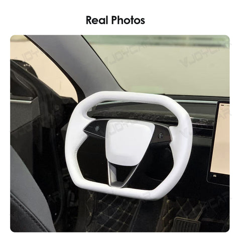New Tesla Model Y Juniper Cybertruck Hexagon Yoke Steering Wheel Handle With Heating for Tesla Model 3 Highland 2025+