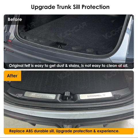 for Tesla Model Y Juniper Model YL Magnetic LED Illuminated Trunk Sill Trim Protection LED Light Auto On Off