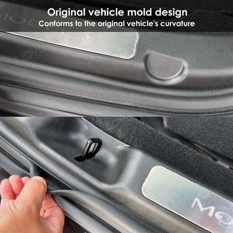 for Tesla Model Y Juniper Model YL Magnetic LED Illuminated Trunk Sill Trim Protection LED Light Auto On Off