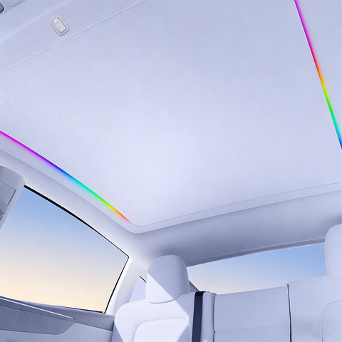 for Tesla Model Y YL Electric Auto Sunshade Roof Dynamic Ambient Light Voice Control