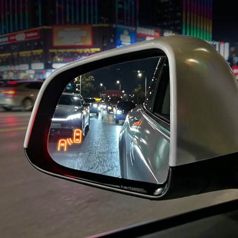 for Tesla Rearview Mirror Smart Blind Spot Detection BSD Indicator