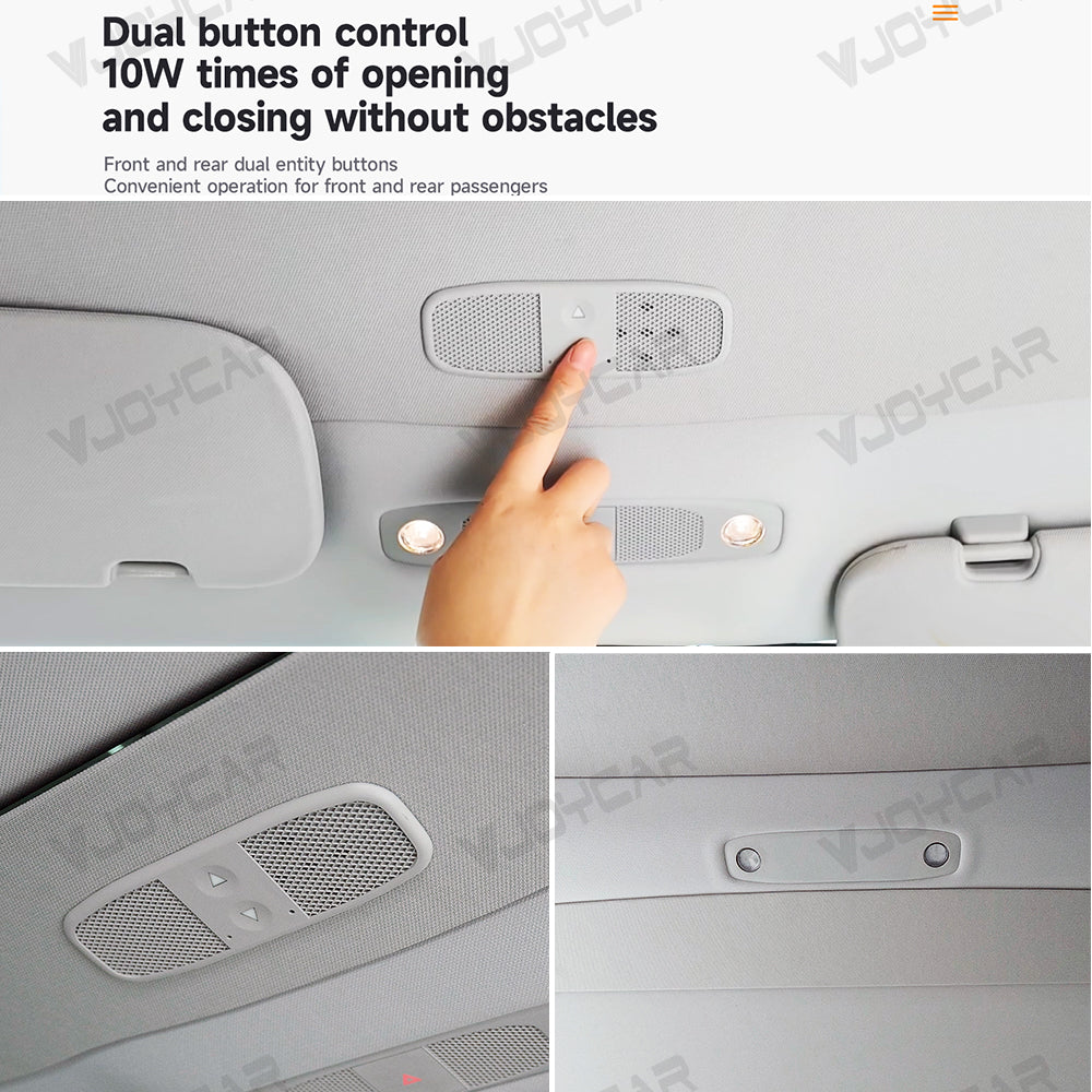 for Tesla Model 3 Highland Auto Electric Sunshade Retractable Glass Roof Block UV Keep Cooling Button Voice Control