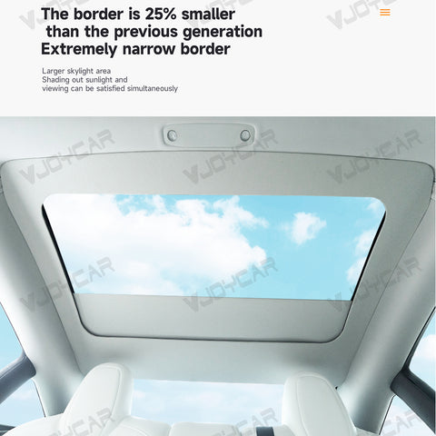 for Tesla Model 3 Highland Auto Electric Sunshade Retractable Glass Roof Block UV Keep Cooling Button Voice Control