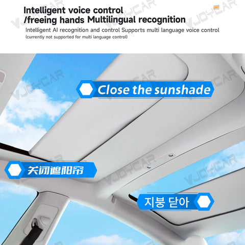 for Tesla Model 3 Highland Auto Electric Sunshade Retractable Glass Roof Block UV Keep Cooling Button Voice Control