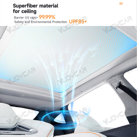 for Tesla Model 3 Highland Auto Electric Sunshade Retractable Glass Roof Block UV Keep Cooling Button Voice Control