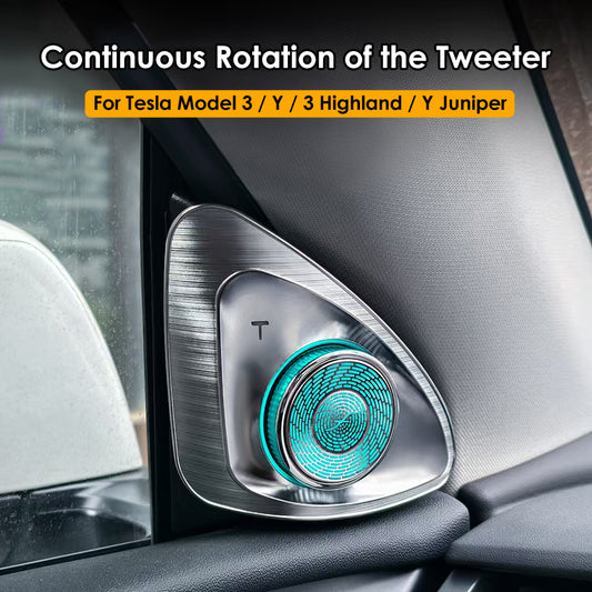 New 2nd Generation Tesla Model 3 Highland Model Y Juniper 4D Continuous Rotating Tweeter Speaker Blind-Spot Reminder LED Ambient Light Synchronize Original Lighting System