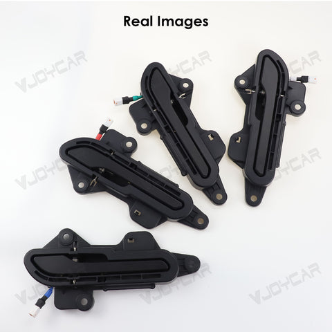 Newest LED Electric Door Handle for Tesla Model Y Juniper 3 Highland Auto Present Pop Up Colorful Ambient Lights Adjustable Automatic Retrofit Modification Kits