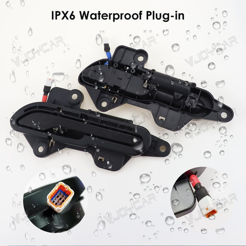 Newest LED Electric Door Handle for Tesla Model Y Juniper 3 Highland Auto Present Pop Up Colorful Ambient Lights Adjustable Automatic Retrofit Modification Kits