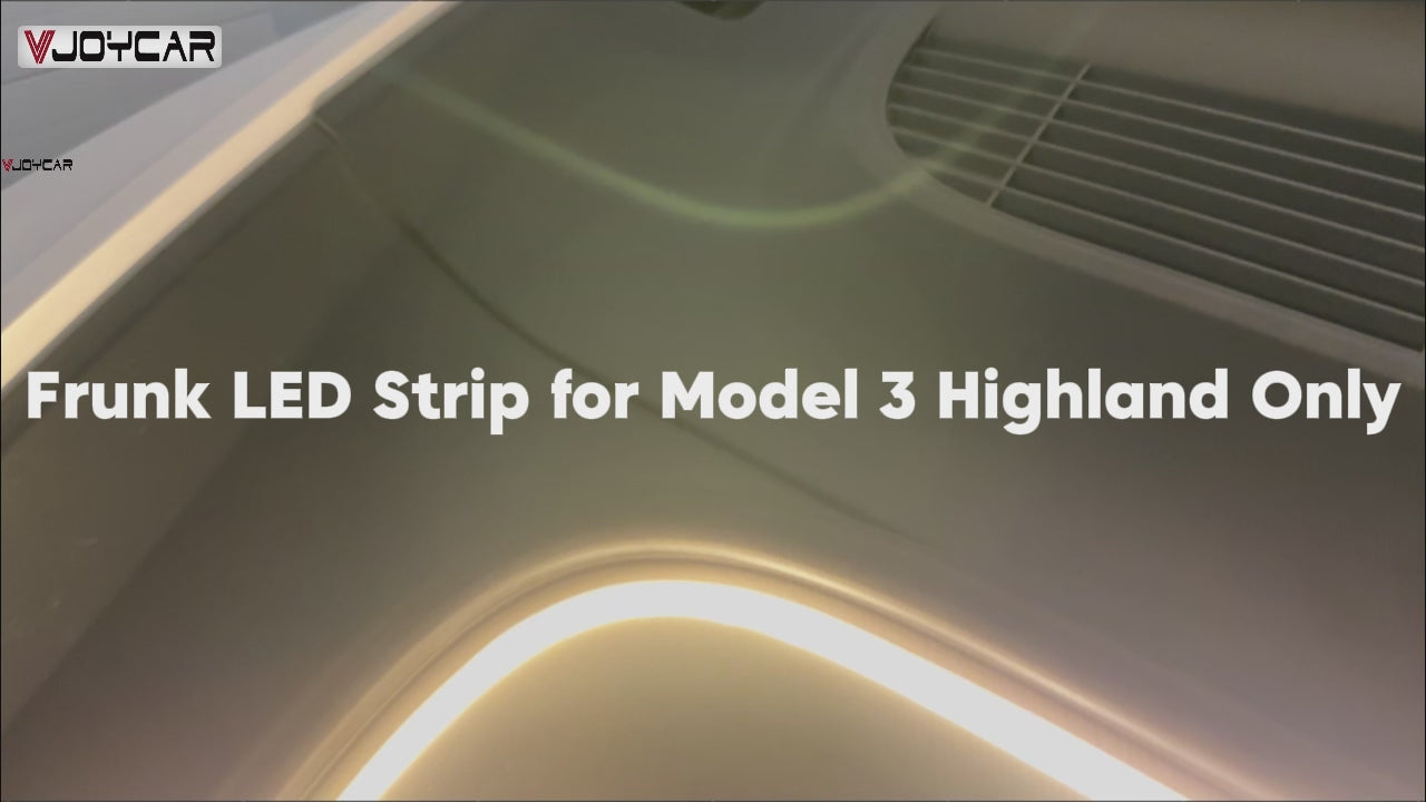 Professional Design for Tesla Model 3 Highland Frunk Ambient Light Updated Slide-on Installation