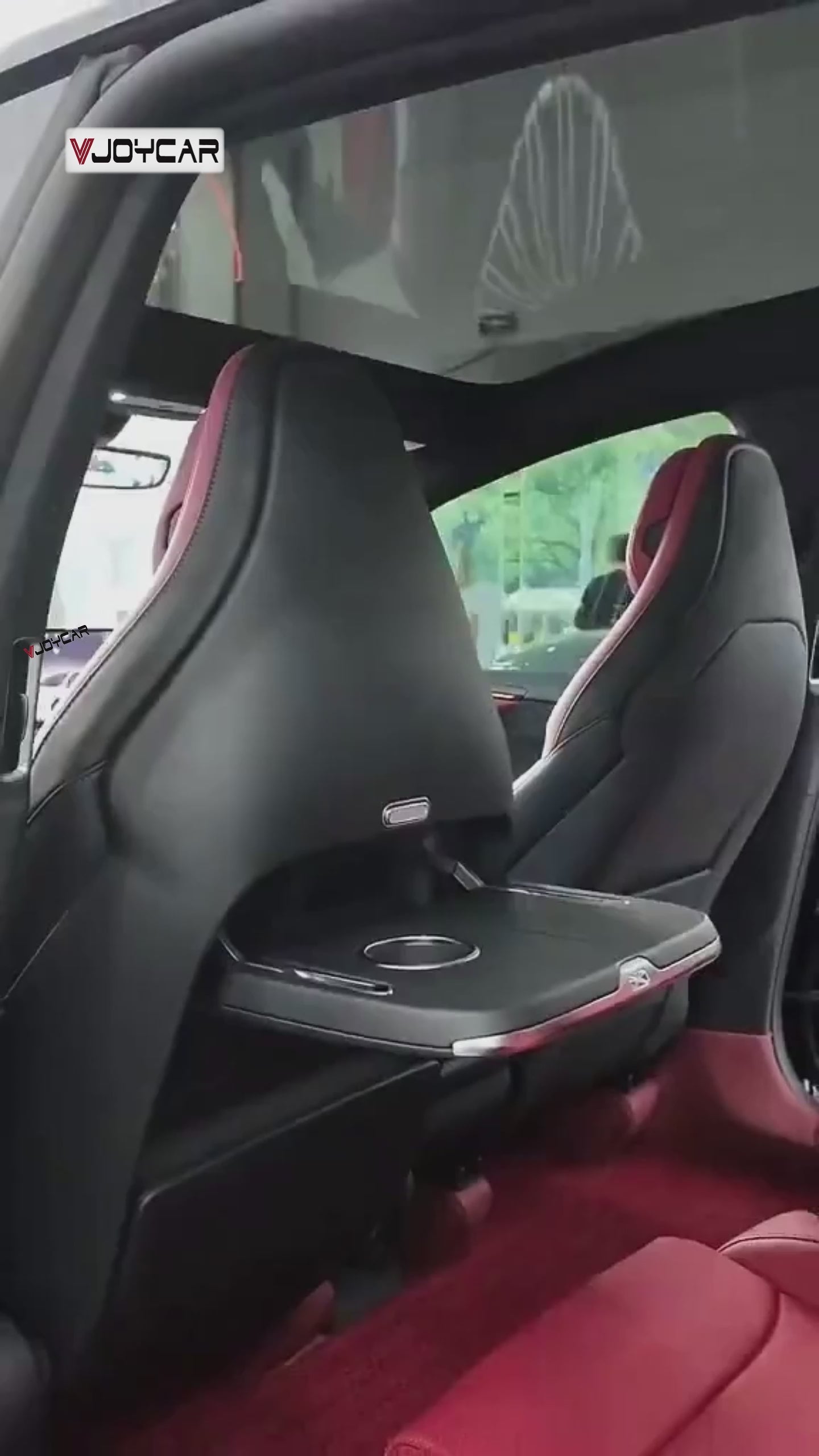 For Tesla Model YL Seat Back Foldable Table Integrated All in One Leather Cover One Button To Open and Fold