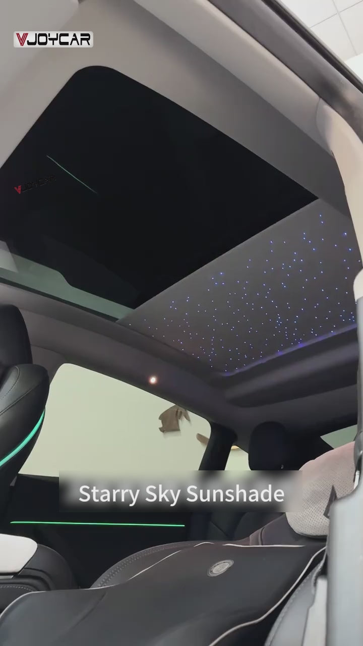 for Tesla Model Y Model Y Juniper Auto Electric Starry Sunshade Roof LED Ambient Light Voice Control