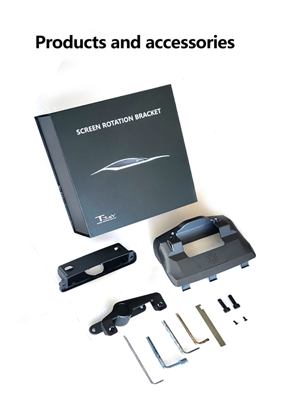thumbnail image 2 of Tesla Model 3 & Y Screen Rotating Swivel Mount – Navigation Bracket, Front Dash – EvKey 2 of 4