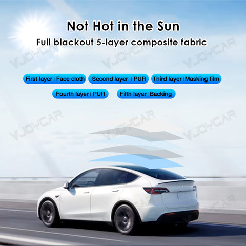 Parasol eléctrico para Tesla Model Y compatible con botones duales y control de voz opcional
