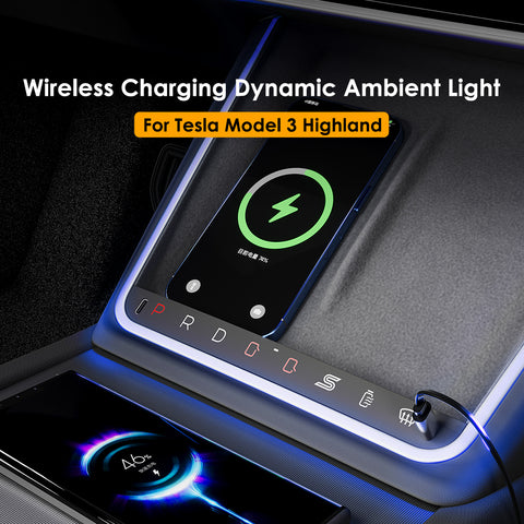 for Tesla Model 3 Highland Center Console Command Button With LED Lights Type-C Fast Charger