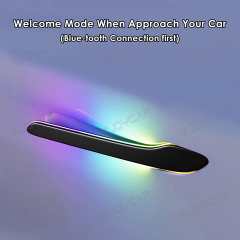 2025 Newest 7th Generation Wireless Auto Door Handle for Tesla Model Y 3 Y Juniper 3 Highland Colorful LED Auto Presenting Welcome Mode